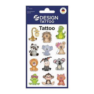 AVERY Zweckform Klebetattoo Tiere, 12 Etiketten