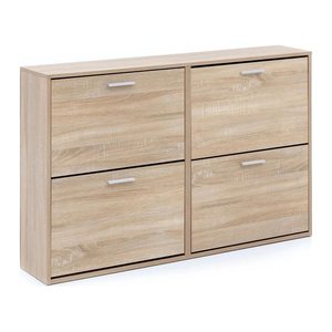 WOHNLING Schuhschrank, WL5.828 sonoma-eiche 4 Fachböden 120,0 x 24,0 x 81,0 cm