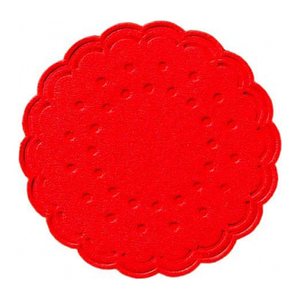 DUNI Tropfdeckchen rot Ø 7,5 cm, 250 St.