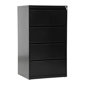 Gürkan Hängeregistraturschrank schwarz 4 Schubladen 76,0 x 62,0 x 132,0 cm, 1 St.