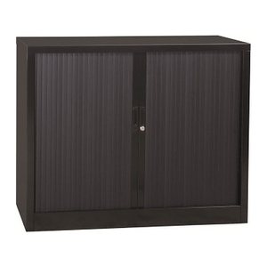 Gürkan Rollladenschrank schwarz 2 Fachböden 120,0 x 46,0 x 105,0 cm