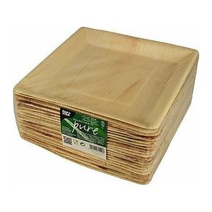 PAPSTAR Palmblatt-Teller pure natur 25,0 x 25,0 cm, 25 St.