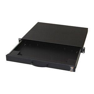 Equip 19" Tastatur-/Mausschublade abschl./Telesk 1U RAL9005