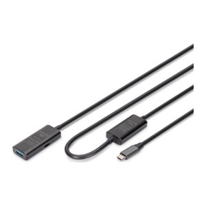 DIGITUS Verlängerungskabel USB-C->USB-A St./Bu. 10G 10,00m