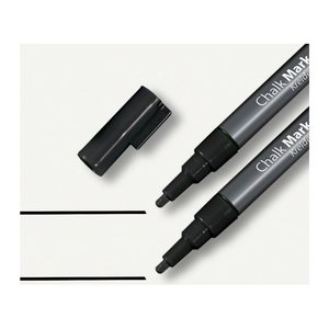 SIGEL 20 Kreidemarker schwarz 1,0 - 2,0 mm, 2 St.