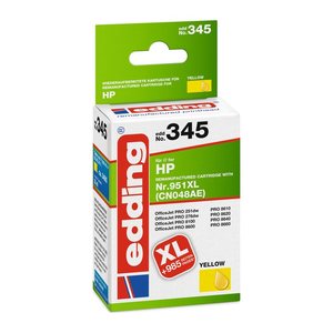 edding EDD-345 gelb Druckerpatrone kompatibel zu HP 951XL (CN048AE)