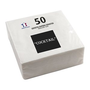 PROnappe Servietten weiß 2-lagig 20,0 x 20,0 cm, 50 St.