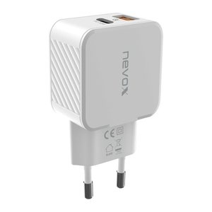 nevox USB PD TYPE C + QC3.0 / PPS Ladeadapter weiß, 30 Watt