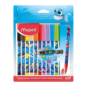 maped Ocean Life Filzstifte farbsortiert, 12 St.