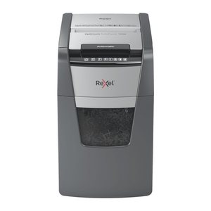 AKTION: Rexel Optimum AutoFeed+ 150M Aktenvernichter mit Partikelschnitt P-5, 2 x 15 mm, bis 150 Blatt, schwarz mit 45 Euro CashBack