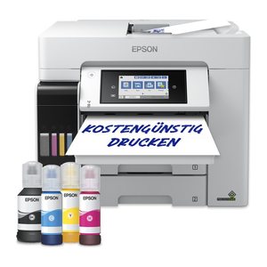EPSON EcoTank Pro ET-5885 4 in 1 Farb-Tintenstrahl-Multifunktionsdrucker grau