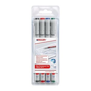 edding 150 Folienstifte-Set farbsortiert non-permanent, 4 St.