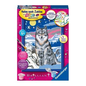 Ravensburger Malen-nach-Zahlen Süße Wolfsfamilie mehrfarbig