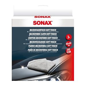 SONAX soft touch Mikrofasertücher waschbar, 3 St.
