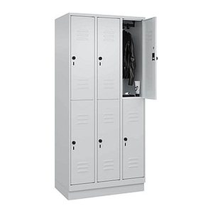 CP Spind Classic PLUS lichtgrau 080320-30 S10009, 6 Schließfächer 90,0 x 50,0 x 195,0 cm