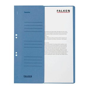 FALKEN Ösenhefter Karton blau DIN A4, halber Deckel, 50 St.