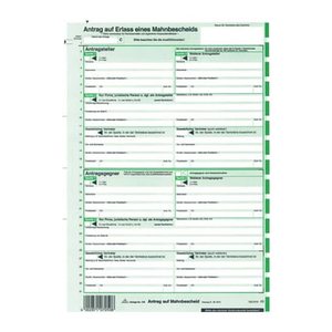 RNK-Verlag Mahnbescheid für maschinelle Bearbeitung Formulare 705L/10, 10 St.