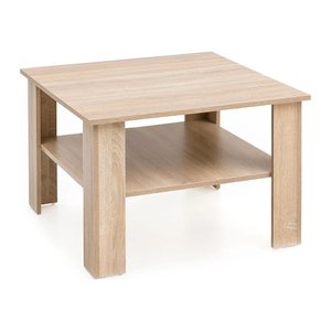WOHNLING Couchtisch quadratisch Spanplatte sonoma-eiche 60,0 x 60,0 x 42,0 cm, 1 St.