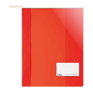 DURABLE Schnellhefter Kunststoff rot DIN A4 überbreit, 25 St.
