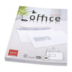 ELCO Briefumschläge Office DIN C5 mit Fenster weiß haftklebend 25 St.