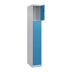 CP Schließfachschrank Classic Plus lichtblau, lichtgrau 080000-104 S10004, 4 Schließfächer 30,0 x 50,0 x 185,0 cm