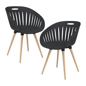 Topstar Schalenstühle T2023 FZ20EIA-2 anthrazit Kunststoff, 2 St.