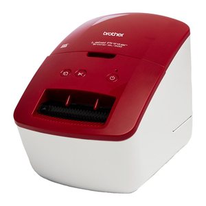 brother QL-600R Etikettendrucker weiß, rot
