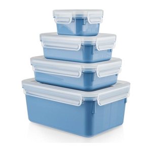 emsa Frischhaltedosen-Set CLIP & CLOSE blau 0,2/0,55/0,8/2,2 l, 1 Set