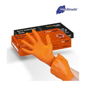 Industrade® unisex Einmalhandschuhe Nitril® StellarGrip Black schwarz Größe XL, 50 St.
