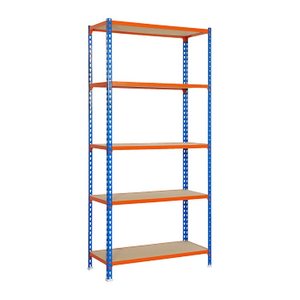 Simonrack Schwerlastregal MADERCLICK MEGAPLUS 5 8425437077524 orange, blau 120,0 x 40,0 x 200,0 cm