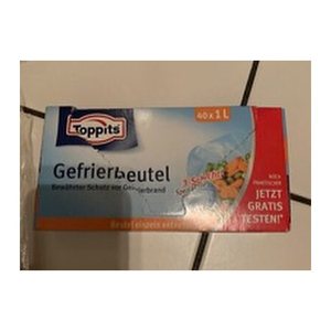 Toppits Gefrierbeutel 1,0 l, 40 St.