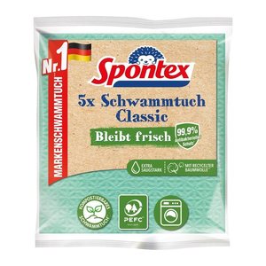 Spontex Schwammtuch Classic Antibac PEFC 5er Pack