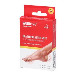 WUNDmed® Blasenpflaster SOFT & Druckstellenkissen 02-124 transparent, 4 St.