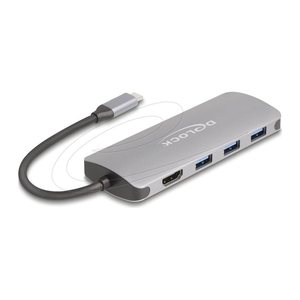 Delock 7Port USB 10Gbps Hub und 4K HDMI Ausgang/USB Typ-C
