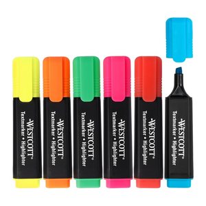 WESTCOTT Textmarker farbsortiert, 6 St.