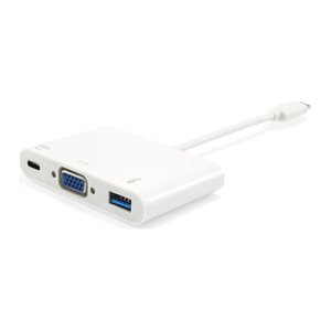 Equip Dock 3-1 USB-C->VGA,USB-A,60W USB-C 0.15m
