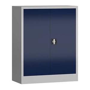 ClassiX Stahlschrank X-530311 enzianblau, lichtgrau 2 Fachböden 80,0 x 38,0 x 100,0 cm, aufgebaut, 1 St.