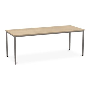 Besprechungstisch in verschiedenen Größen – G: Weißaluminium (2000 x 800 x 750 mm, Platte Ahorn)