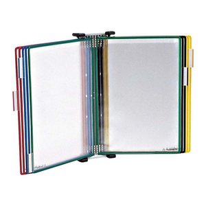 tarifold Wand-Sichttafelsystem 414109 DIN A4 farbsortiert mit 10 St. Sichttafeln, 1 St.