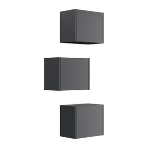 POSSEIK Badmöbel-Set LIMES 3er grafit 33,0 x 25,0 x 41,4 cm