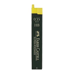 FABER-CASTELL SUPER-POLYMER Feinminen-Bleistiftminen schwarz H 0,35 mm, 12 St.
