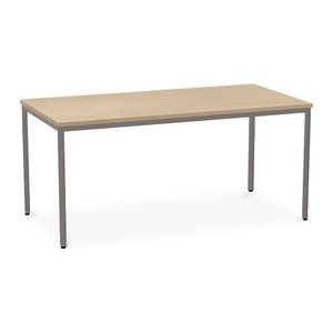 Besprechungstisch in verschiedenen Größen – G: Weißaluminium (1600 x 800 x 750 mm, Platte Ahorn)