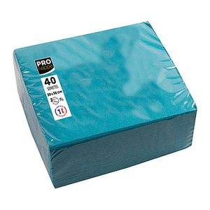 PROnappe Servietten türkis 2-lagig 38,0 x 38,0 cm, 40 St.