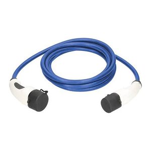 as-Schwabe MODE 3 Ladekabel für Elektroautos Typ 2 auf Typ 2 blau 230 V, 16 A, 11,0 KW, 5,0 m