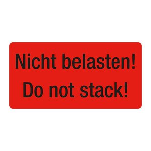 EICHNER Warnetiketten rot »Nicht belasten!« 100,0 x 50,0 mm, 250 Etiketten