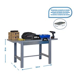 Simonrack Werkbank SIMONWORK BT6 BOX grau 1 Schublade 150,0 x 73,0 x 83,0 cm