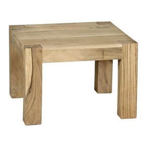WOHNLING Couchtisch quadratisch Massivholz akazie 60,0 x 60,0 x 40,0 cm, 1 St.