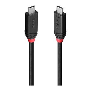 LINDY USB 4.0 Kabel Typ C/C 40Gbit/s, 240W PD Black Line 2m