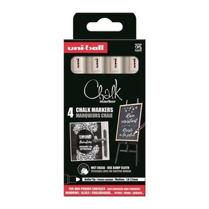 uni-ball Chalk PWE-5M Kreidemarker weiß 1,0 - 2,0 mm, 4 St.