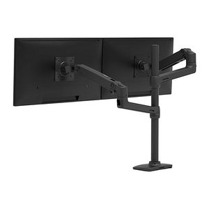 ergotron Monitor-Halterung LX-Dual 45-509-224 schwarz für 2 Monitore, Tischklemme